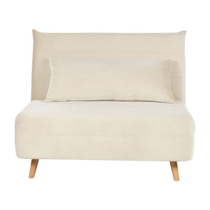 Velvet Sofa Bed Cream SETTEN
