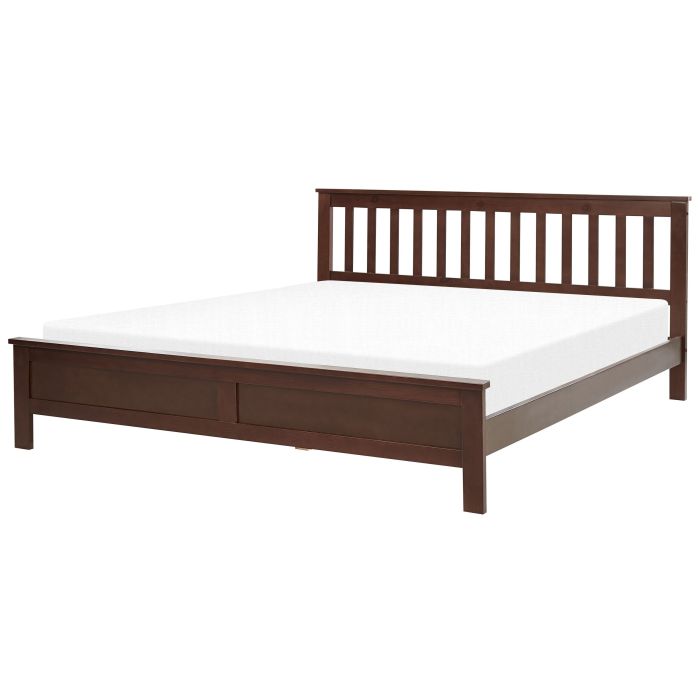 Wooden EU Super King Size Bed Dark MAYENNE