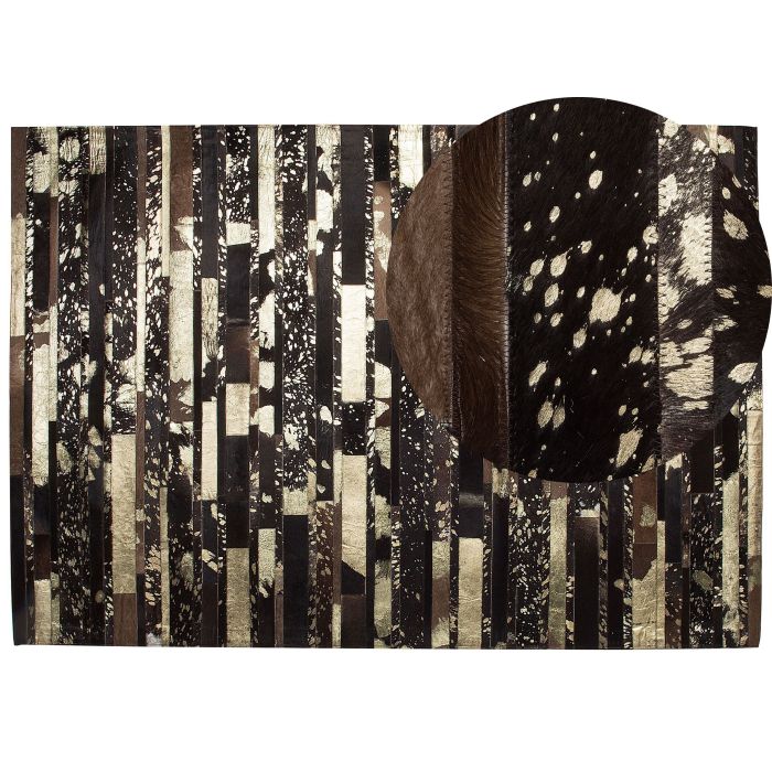 Cowhide Area Rug 160x230cm Brown