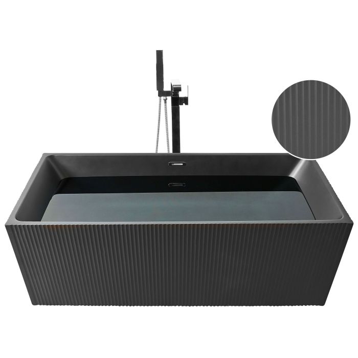 Freestanding Bath 1700 mm x 800 mm Black GOCTA