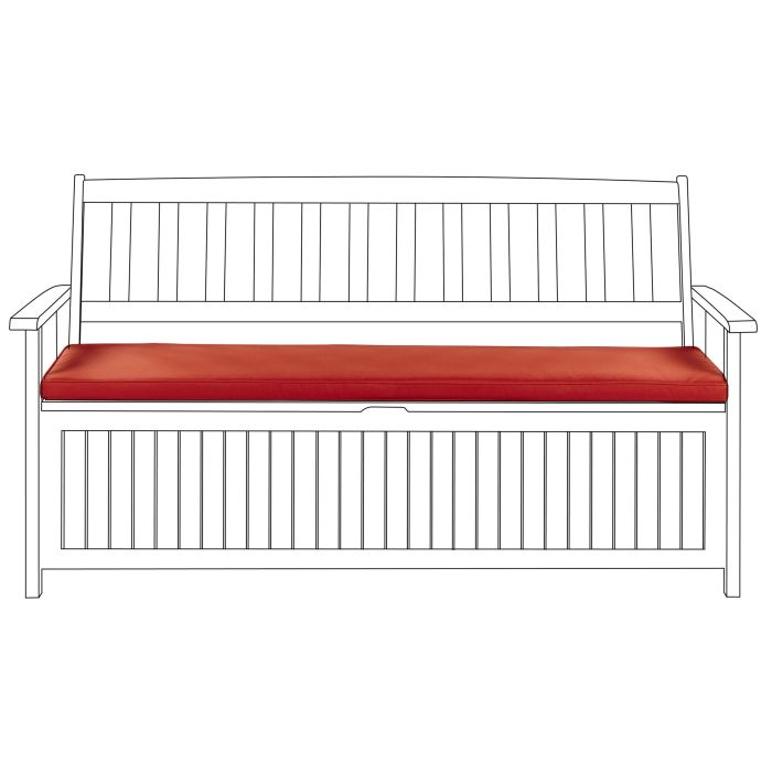 Bench Seat Pad Cushion 45 x 148 cm Red SOVANA