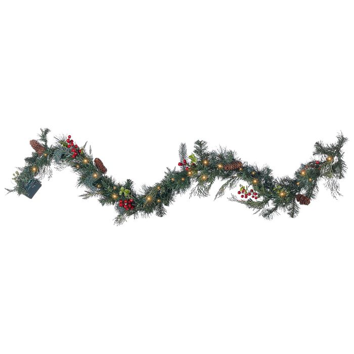 Pre-Lit Christmas Garland 180cm Green