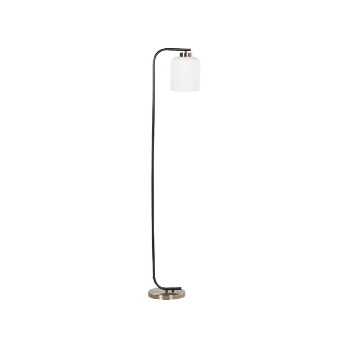 Metal Floor Lamp Black and Brass CAUDELO