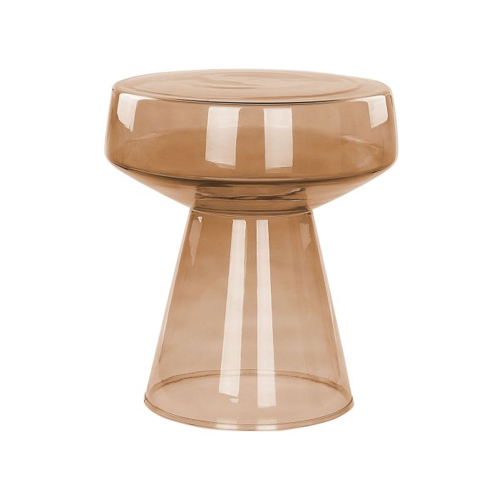Glass Side Table Golden Brown LAGUNA