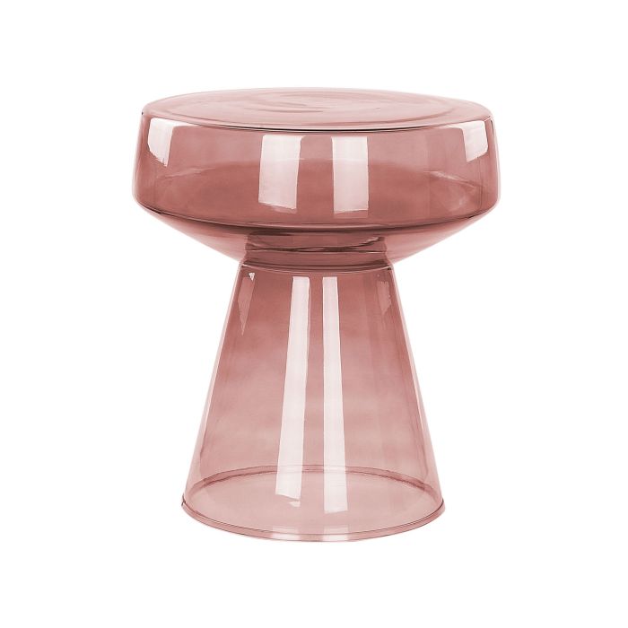 Glass Side Table Dark Red LAGUNA