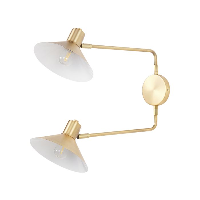 2 Light Metal Wall Lamp Gold KADASSA