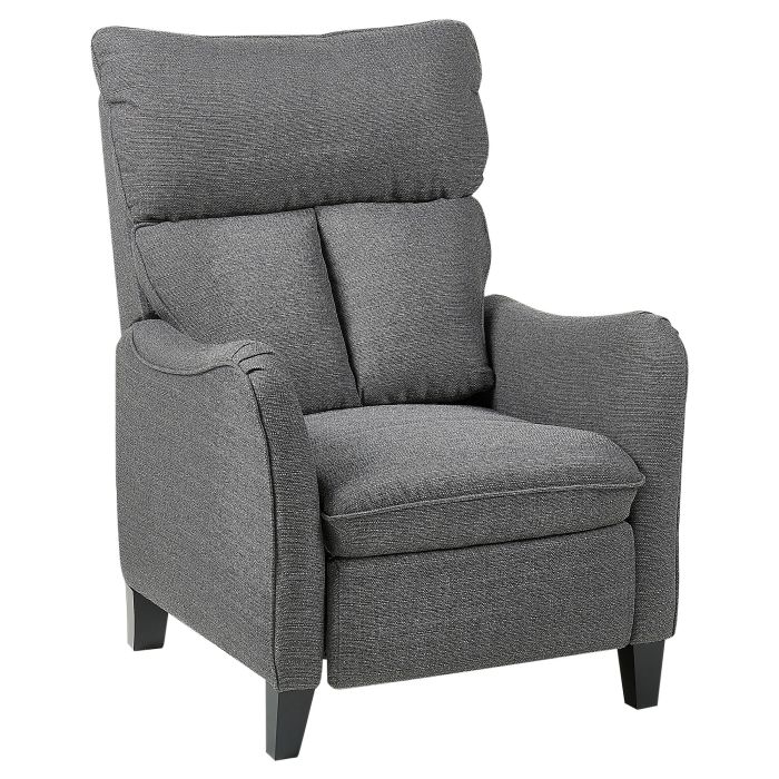 Fabric Recliner Chair Grey ROYSTON