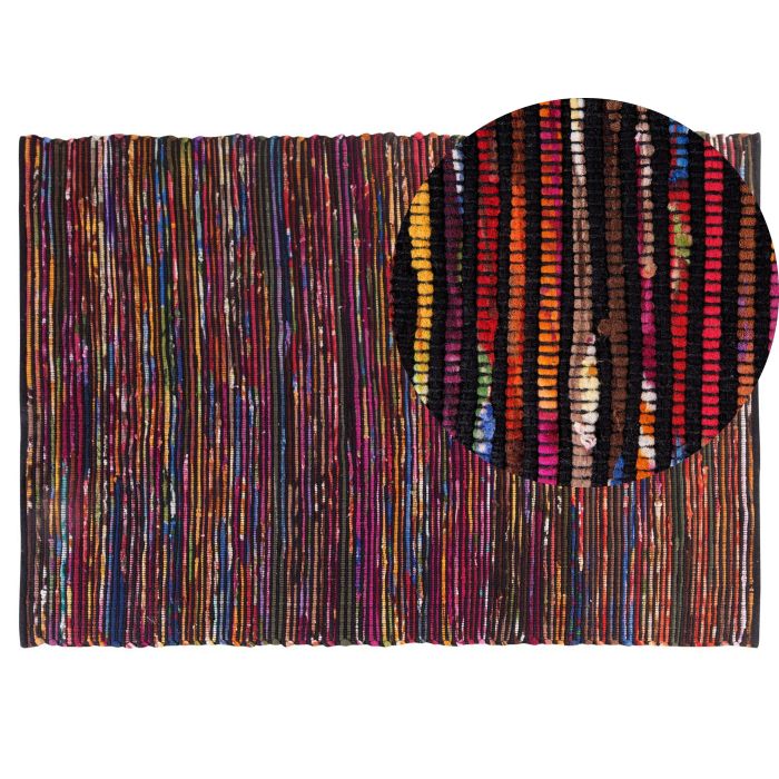 Area Rug 140x200cm Dark Multicolour