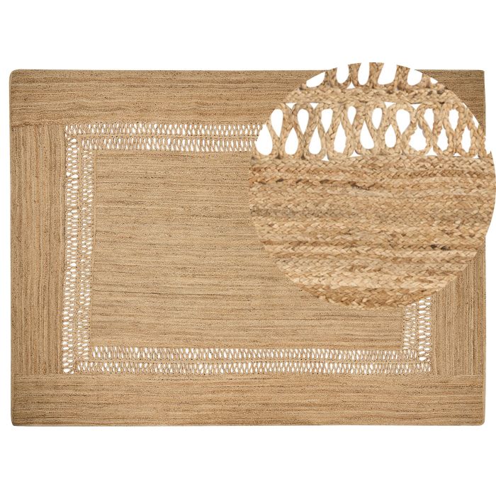 Jute Area Rug 300x400cm Beige