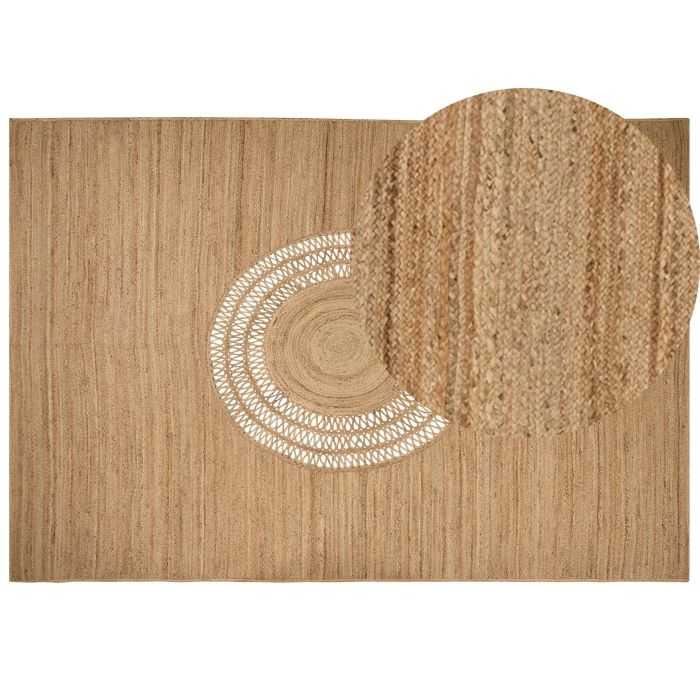 Jute Area Rug 160x230cm Beige