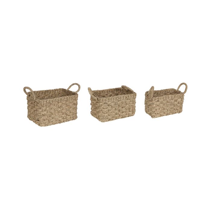 Set of 3 Seagrass Baskets Light