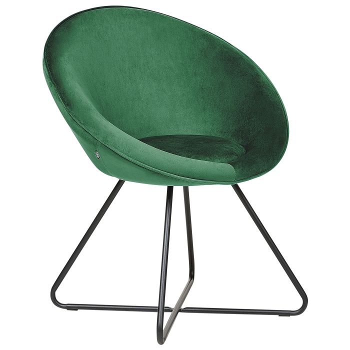 Velvet Accent Chair Green FLOBY II