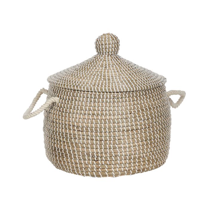 Seagrass Basket with Lid Light