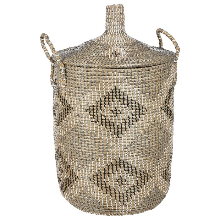Seagrass Basket with Lid Light