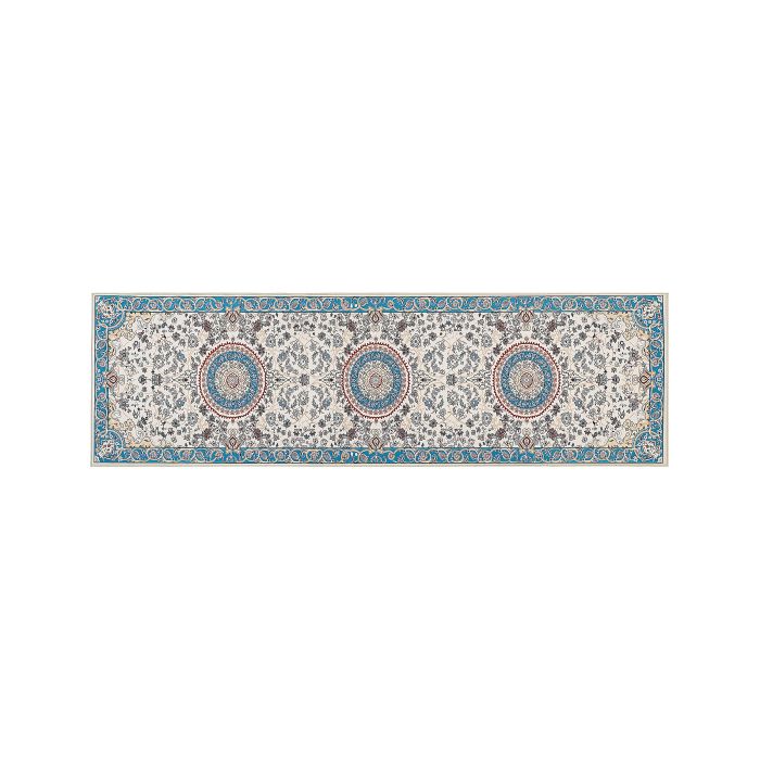 Runner Rug 60x200cm Beige and Blue