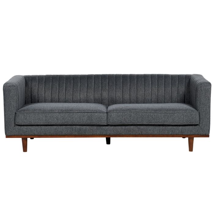 3 Seater Fabric Sofa Dark Grey SKAULE
