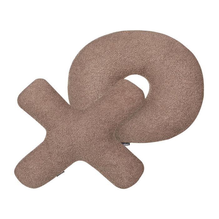 Set of 2 Teddy Letter Cushions Brown