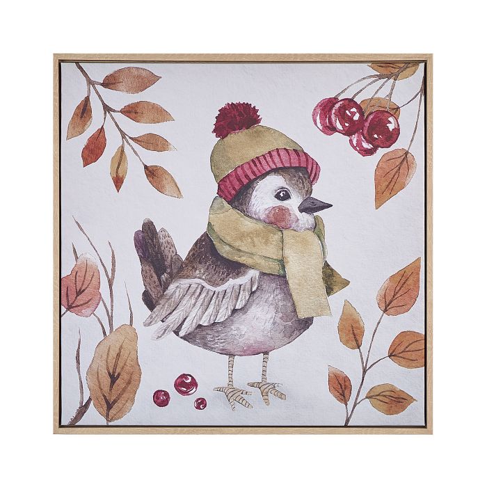 Bird Frame Canvas Wall Art 63 x 63 cm Multicolour CASTRO