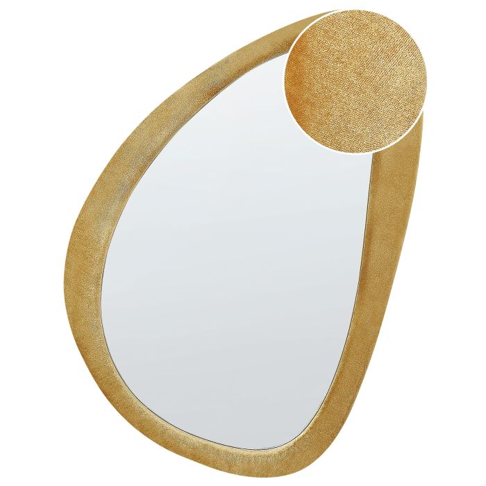 Velvet Wall Mirror 61x91cm Yellow