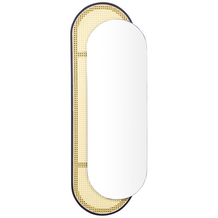 Rattan Wall Mirror 51x143cm Light