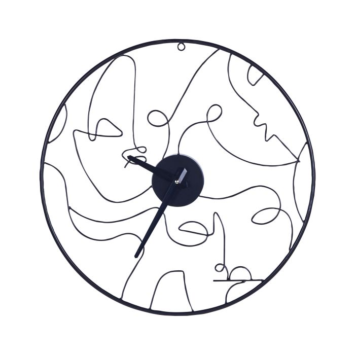 Iron Skeleton Wall Clock 50cm Black