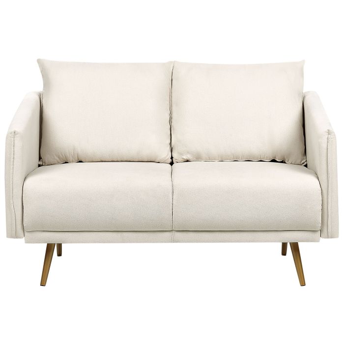 2 Seater Fabric Sofa Beige MAURA
