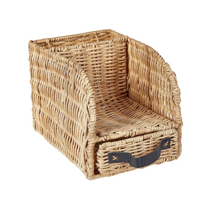 Rattan 1 Drawer Paper Organizer Light