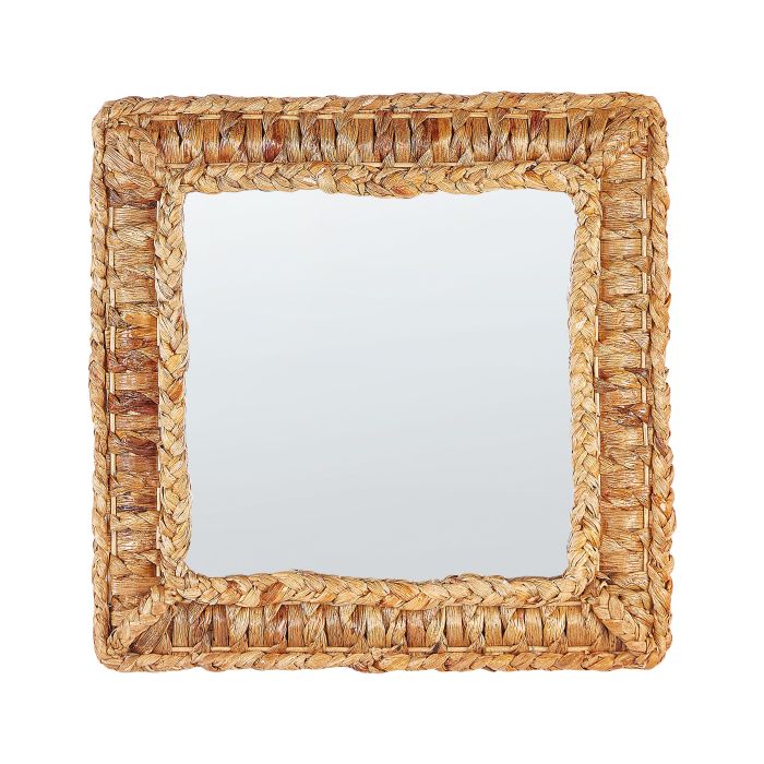 Water Hyacinth Wall Mirror 52x52cm Natural