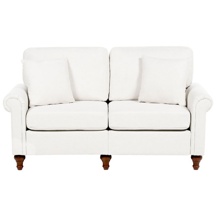2 Seater Fabric Sofa White GINNERUP