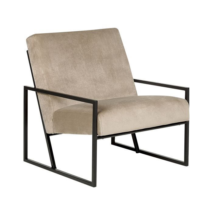 Velvet Armchair Taupe DELARY