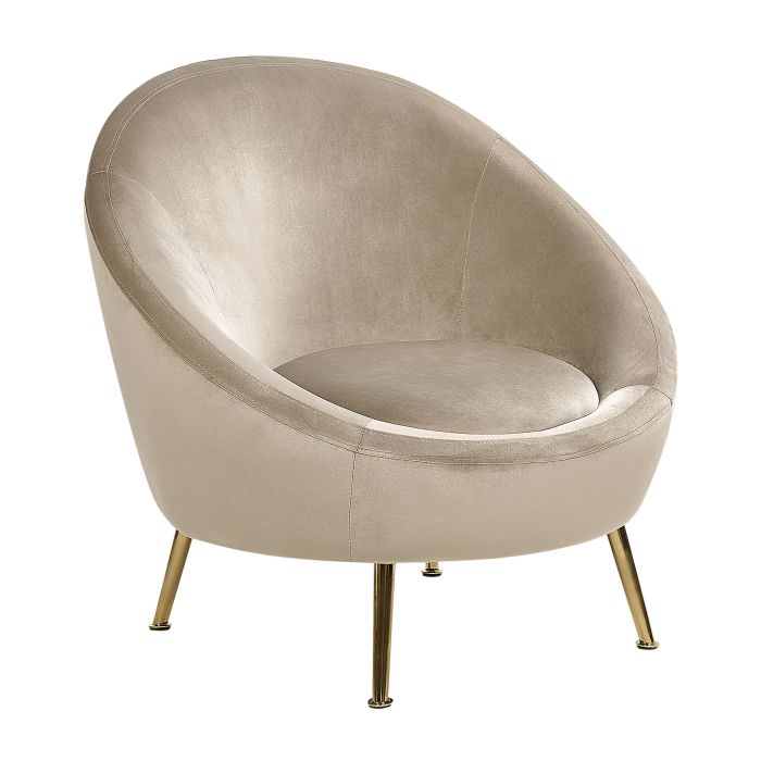Velvet Accent Chair Taupe LANGA