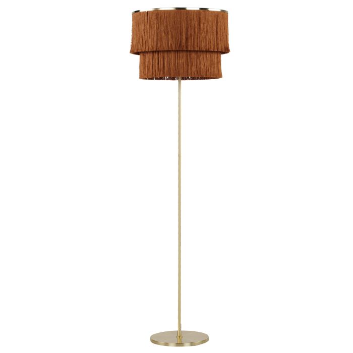 Metal Floor Lamp Brown PERISTERI