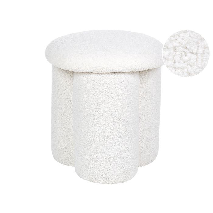 Boucle Pouffe White CARRINGTON
