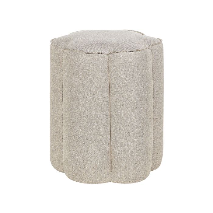 Linen Pouffe Beige TAPPEN