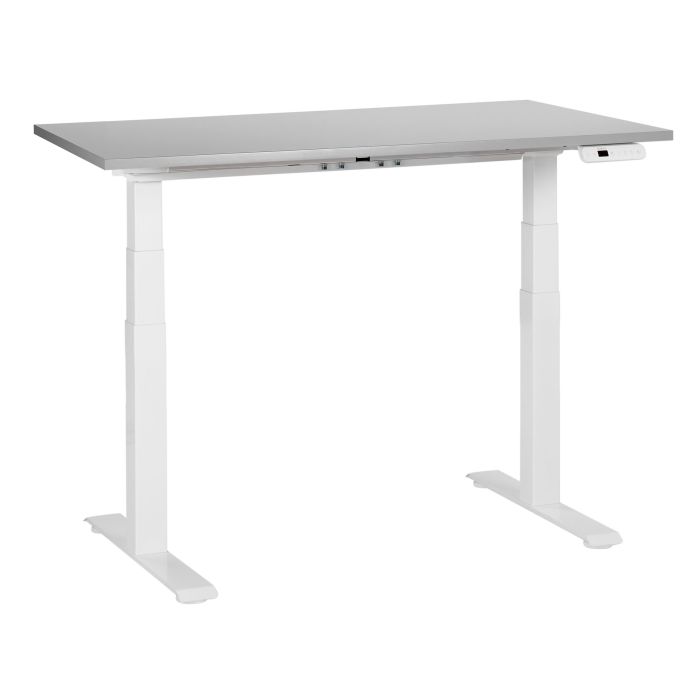 Electric Adjustable Standing Desk 120 x 72 cm Grey and White DESTINES