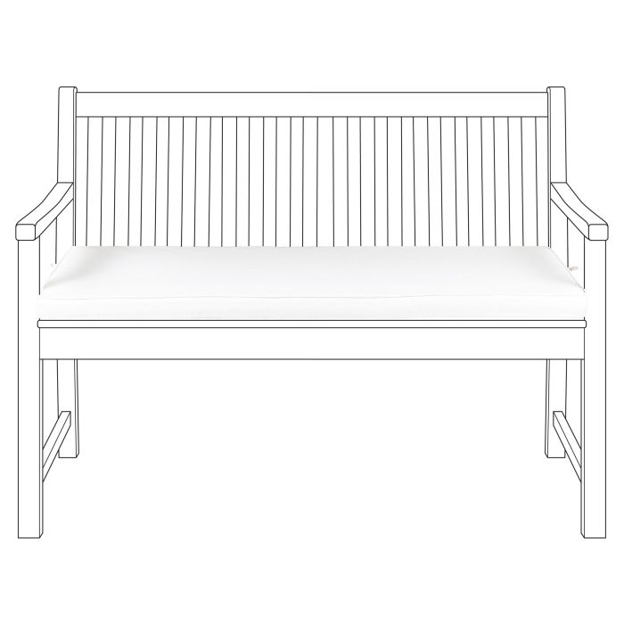 Bench Seat Pad Cushion 112 x 54 cm White VIVARA