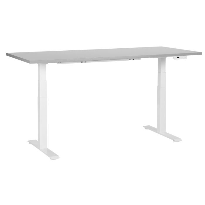 Electric Adjustable Standing Desk 180 x 80 cm Grey and White DESTINES
