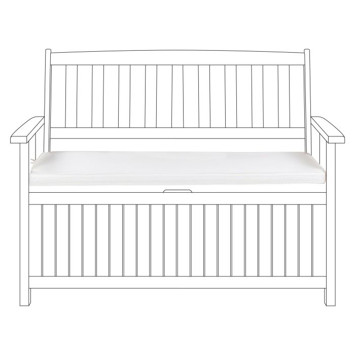 Bench Seat Pad Cushion 108 x 45 cm White SOVANA