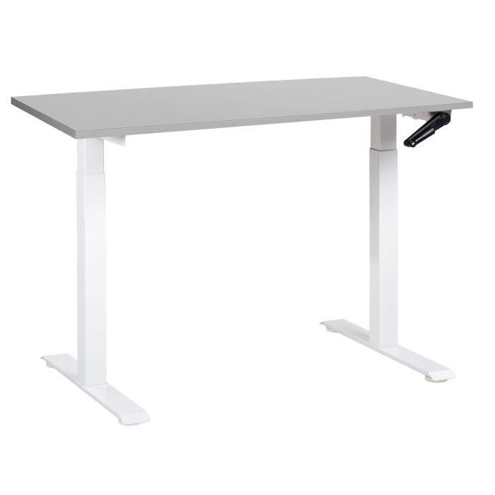 Adjustable Standing Desk 120 x 72 cm Grey and White DESTINES