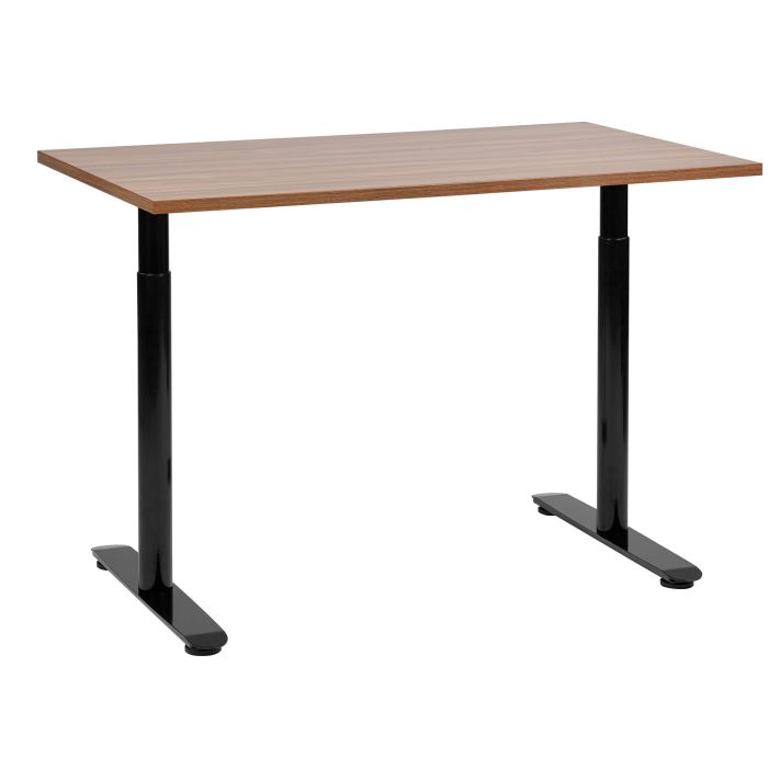 Adjustable Standing Desk 120 x 72 cm Dark Wood and Black DESTINAS