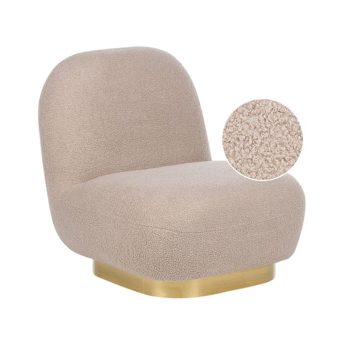 Boucle Armless Chair Beige LOVIISA