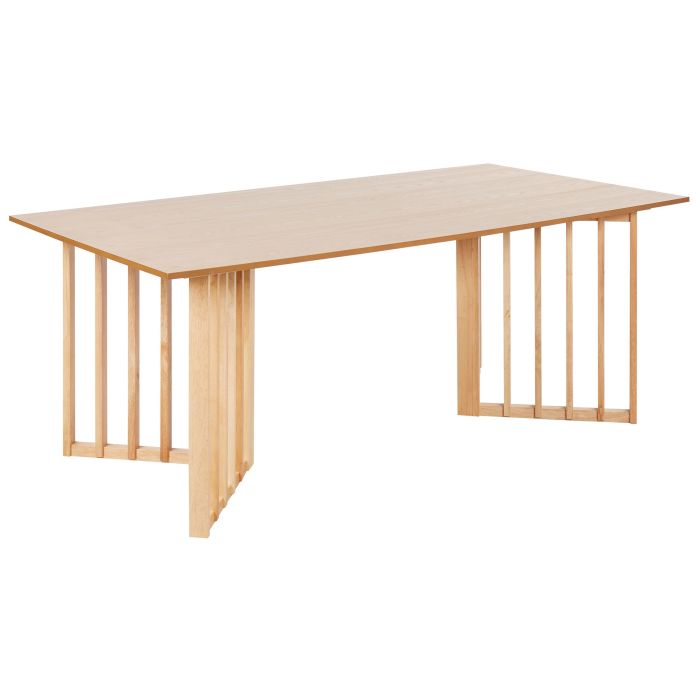 Dining Table 200 x 100 cm Light Wood LEANDRA