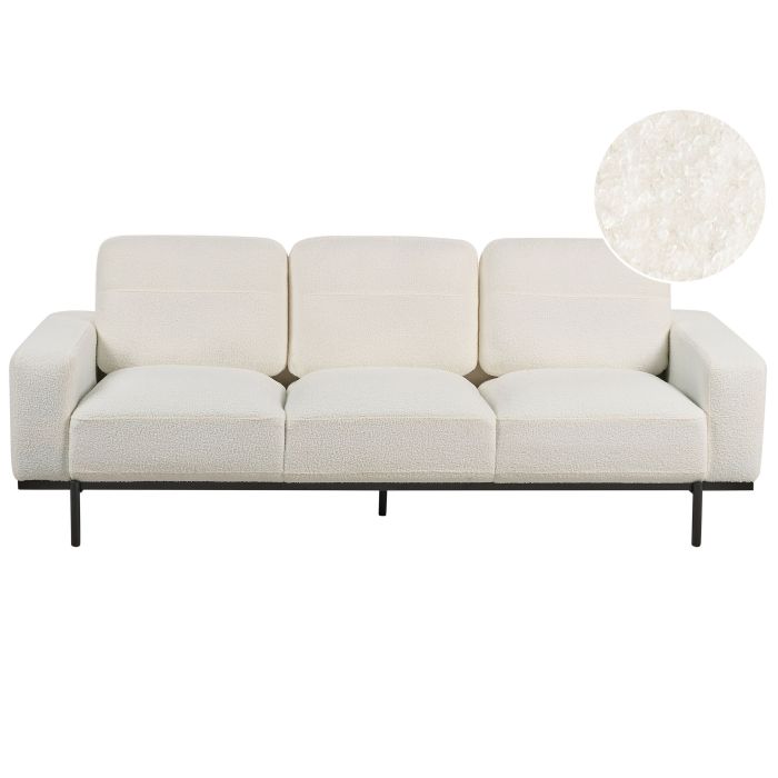 3 Seater Sofa Boucle White SOVIK