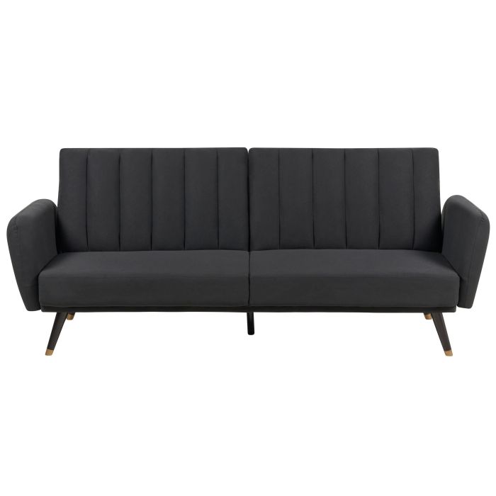 Fabric Sofa Bed Black VIMMERBY
