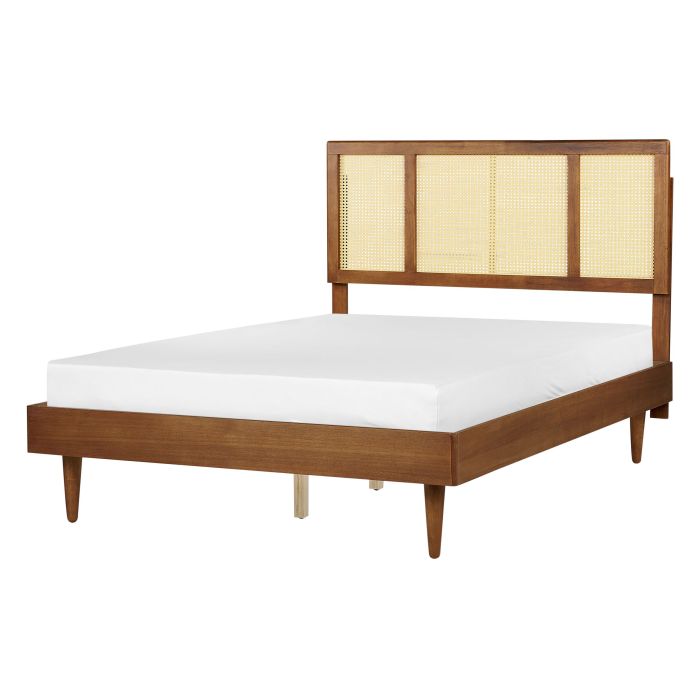 Wooden EU Double Size Bed Light AURAY