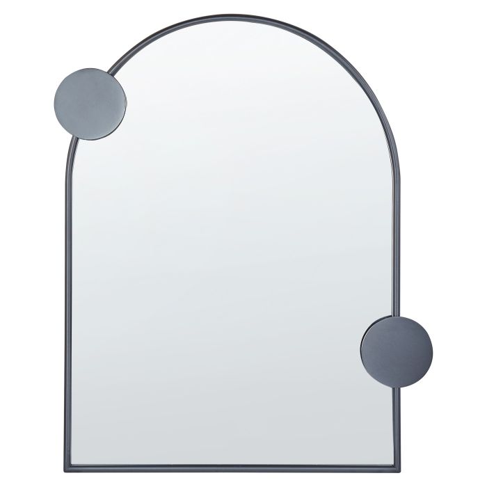 Metal Wall Mirror 69x80cm Black