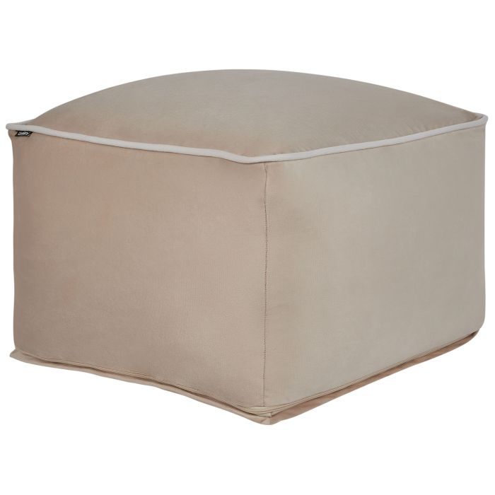 Velvet Pouffe Sand Beige DAREYN