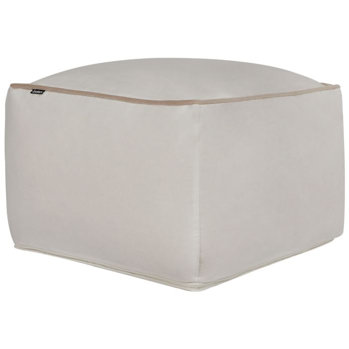 Velvet Pouffe Light Beige DAREYN