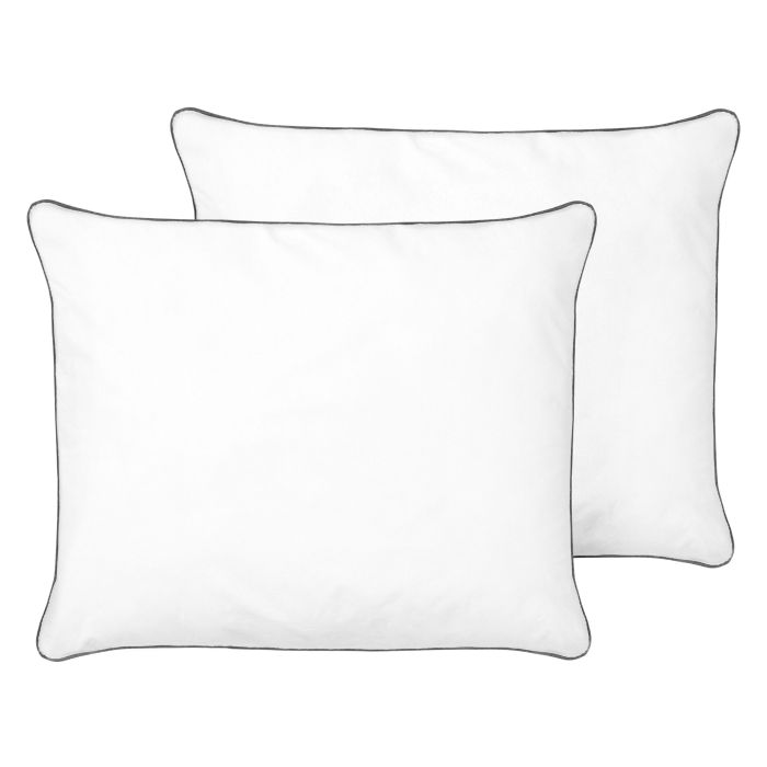 Set of 2 Microfibre Bed High Profile Pillow 50 x 60 cm PELISTER