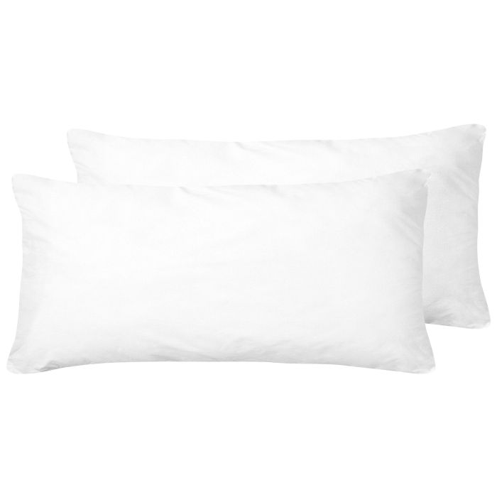 Set of 2 Microfibre Bed Low Profile Pillow 40 x 80 cm ERRIGAL
